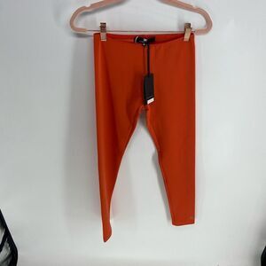 Elisabetta Franchi Women's Orange Stretch Leggings Italian 40